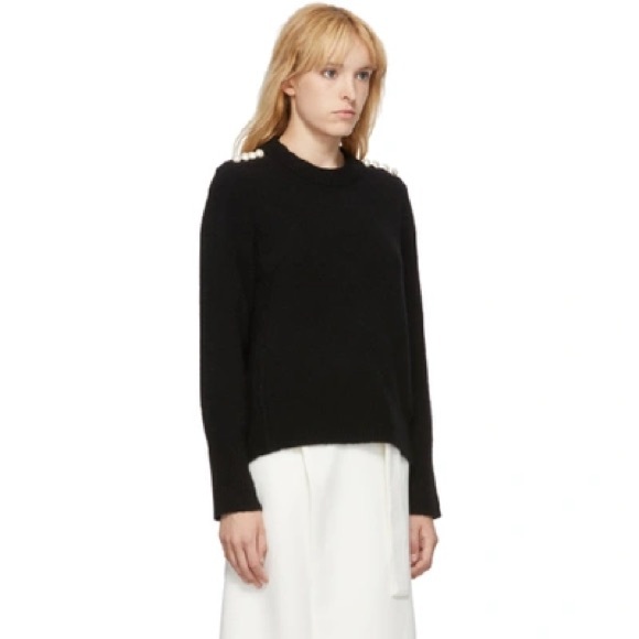 3.1 Phillip Lim Pearl Embellished Sweater in Black - Picture 9 of 10